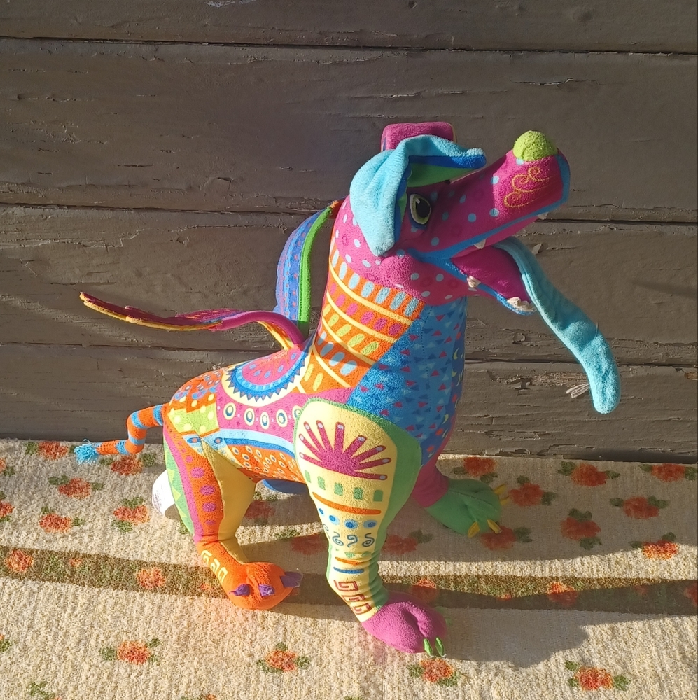 Disney Store Pixar Coco DANTE ALEBRIJE Rainbow Spirit DOG 15" Stuff Plush TOY